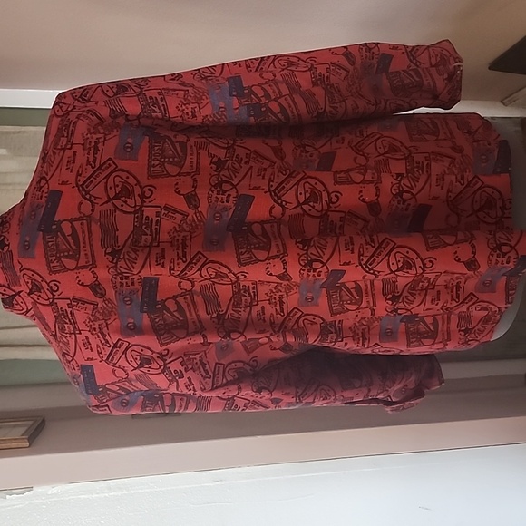 Norm Thompson Passport/Postage stamp linen jacket XL - Picture 4 of 7